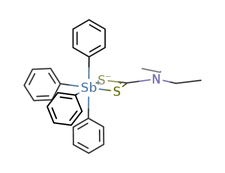 Molecular Structure of 109423-89-4 (tetraphenylantimony N,N-diethyldithiocarbamate)