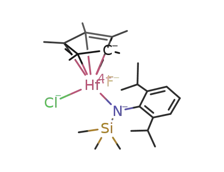 [HfClF(C<sub>5</sub>(CH<sub>3</sub>)5)(N(Si(CH<sub>3</sub>)3)C<sub>6</sub>H<sub>3</sub>(C<sub>3</sub>H<sub>7</sub>)2)]