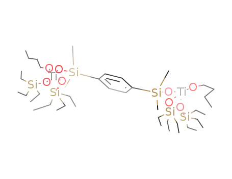 1,4-bis{bis(triethylsiloxy)butoxytitanoxydimethylsilyl}benzene