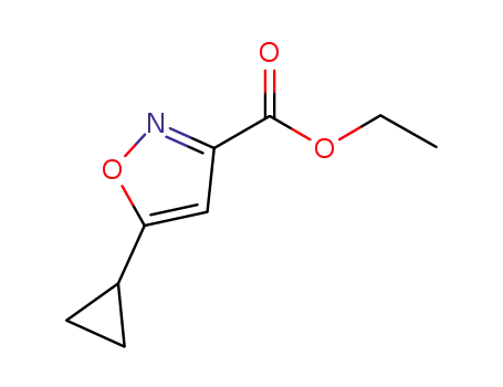 Molecular Structure of 21080-81-9 (Ethyl 5-Cyclopropylisoxazole-3-carboxylate)