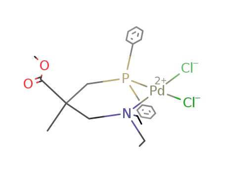 [(κ(2)N,P-methyl 3-(diethylamino)-2-[diphenylphosphanyl)methyl]-2-methyl-propanoate)PdCl2]