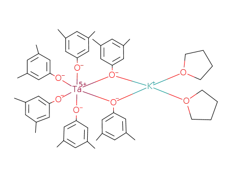 Molecular Structure of 166761-45-1 (Ta(OC<sub>6</sub>H<sub>3</sub>(CH<sub>3</sub>)2)4K(OC<sub>6</sub>H<sub>3</sub>(CH<sub>3</sub>)2)2(C<sub>4</sub>H<sub>8</sub>O)2)
