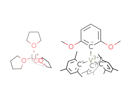 Molecular Structure of 74593-52-5 (Lithium-trimesityl-2,6-dimethoxyphenlylvanadat-terahydrofuran(1/4))