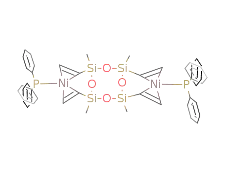 Molecular Structure of 306770-73-0 ([(Ni(PPh3))2(μ-(η-CH2CH(Me)Si(μ-O))4)])