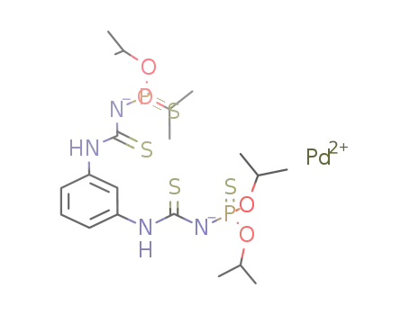 Molecular Structure of 245411-56-7 (1,2-bis[N-(diisopropoxythiophosphoryl)carbamido]benzenepalladium(II))