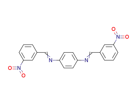 Molecular Structure of 15223-32-2 (1,4-Benzenediamine, N,N'-bis[(3-nitrophenyl)methylene]-)