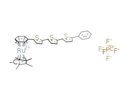 [(cyclopentadienyl)Ru(η(6)-5,5''-diphenyl-2,2':5',2''-terthiophene)]PF6