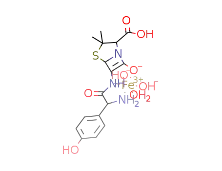 [Fe(amoxicillin)(OH)2(H<sub>2</sub>O)]