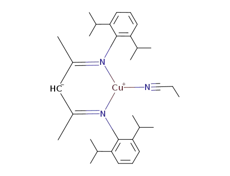 (C<sub>6</sub>H<sub>3</sub>(CH(CH<sub>3</sub>)2)2NCCH<sub>3</sub>)2CHCu(CH<sub>3</sub>CH<sub>2</sub>CN)