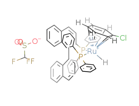 [1,1'-binaphthalene-2,2'-diylbis(diphenylphosphane)-κ2P,P'](η6-chlorobenzene)hydridoruthenium(II) trifluoromethanesulfonate