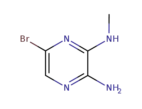 Molecular Structure of 55635-63-7 (2,3-Pyrazinediamine,5-bromo-N3-methyl-)