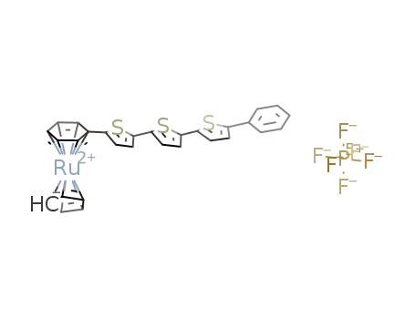 [(cyclopentadienyl)Ru(η(6)-5,5''-diphenyl-2,2':5',2''-terthiophene)]PF6