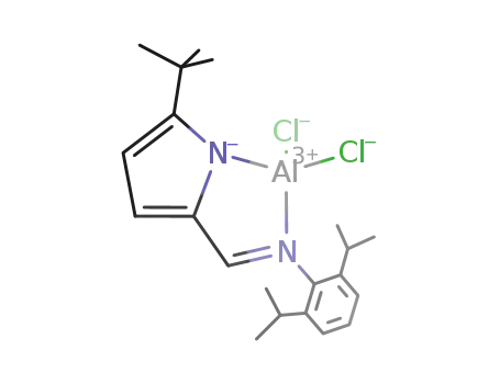 Molecular Structure of 443890-21-9 ([N-(2,6-bis(isopropyl)phenyl)-5-tert-butylpyrrolylaldiminato]aluminium(III) dichloride)