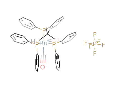 hydridodicarbonyl{1,1,1-tris((diphenylphosphino)methyl)ethane}ruthenium<sup>(1+)</sup> hexafluorophosphate