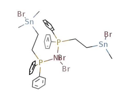 Molecular Structure of 312624-41-2 (C<sub>32</sub>H<sub>40</sub>Br<sub>4</sub>NiP<sub>2</sub>Sn<sub>2</sub>, tetraeder)