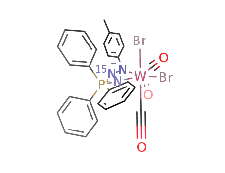 WBr<sub>2</sub>(CO)3(CH<sub>3</sub>C<sub>6</sub>H<sub>4</sub>N<sup>(15)</sup>NNP(C<sub>6</sub>H<sub>5</sub>)3)