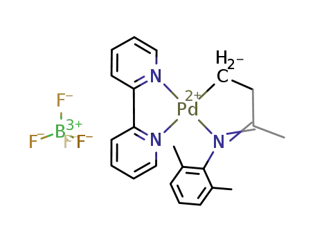 [(2,2'-bipyridine)Pd(C<sub>2</sub>H<sub>4</sub>C(=N-2,6-Me<sub>2</sub>C<sub>6</sub>H<sub>3</sub>)Me)]BF<sub>4</sub>
