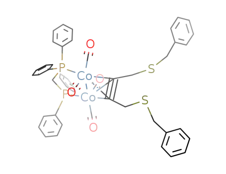 {Co2(μ-BzSCH2CCCH2SBz)(μ-bis(diphenylphosphino)methane)(CO)4}