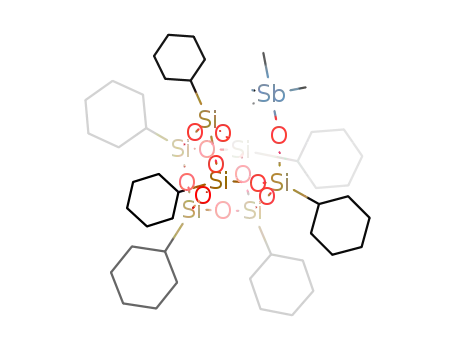 Si<sub>7</sub>O<sub>10</sub>(C<sub>6</sub>H<sub>11</sub>)7(OSb(CH<sub>3</sub>)4)