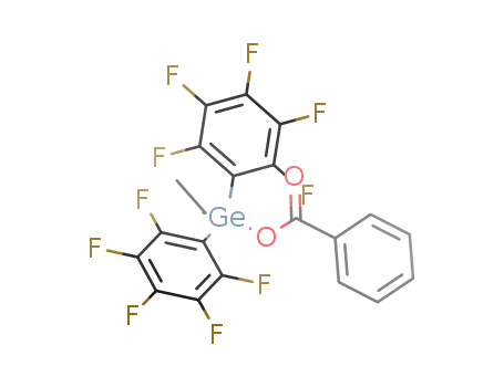 Molecular Structure of 85813-96-3 ((C<sub>6</sub>F<sub>5</sub>)2Ge(C<sub>2</sub>H<sub>5</sub>)OCOC<sub>6</sub>H<sub>5</sub>)