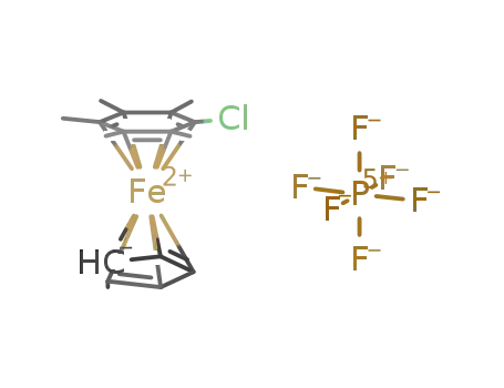 η(6)-chloropentamethylbenzene-η(5)-cyclopentadienyl-iron(II)-hexafluorophosphate
