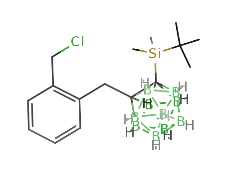Molecular Structure of 419562-77-9 (1-(α-C,α'-chloro-o-xylyl)-2-(tert-butyldimethylsilyl)-1,2-dicarba-closo-dodecaborane)