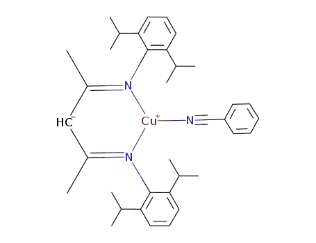 (C<sub>6</sub>H<sub>3</sub>(CH(CH<sub>3</sub>)2)2NCCH<sub>3</sub>)2CHCu(NCC<sub>6</sub>H<sub>5</sub>)