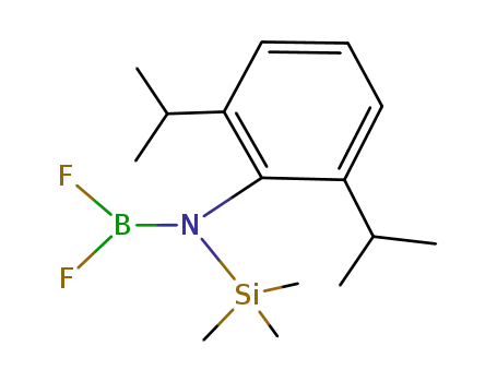 Molecular Structure of 120592-23-6 (Boranamine,
N-[2,6-bis(1-methylethyl)phenyl]-1,1-difluoro-N-(trimethylsilyl)-)