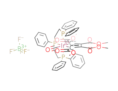 mer-[(bis(2-diphenylphosphinoethyl)phenylphosphine)Ir(C(CO<sub>2</sub>CH<sub>3</sub>)=C(CO<sub>2</sub>CH<sub>3</sub>)-C(CO<sub>2</sub>CH<sub>3</sub>)=C(CO<sub>2</sub>CH<sub>3</sub>))(CO)]BF<sub>4</sub>