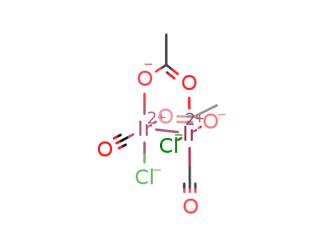 Molecular Structure of 259672-87-2 (bis(μ-acetato)dicarbonyldichlorodiiridium(II))