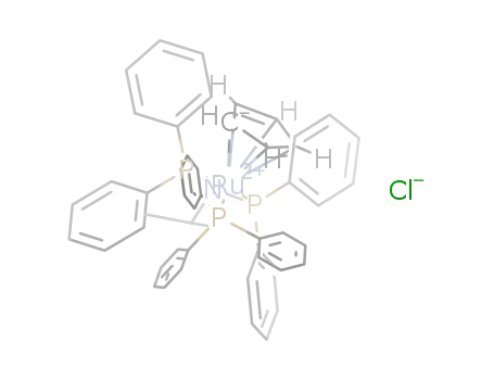 [(cyclopentadienyl)Ru(triphenylphosphine)(η2-(C6H5)2PN(CH(CH3)2)P(C6H5)2)]Cl