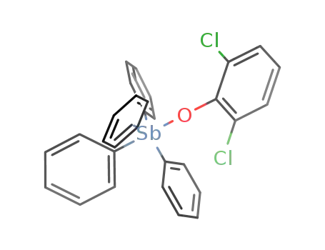 Molecular Structure of 171977-33-6 (2,6-dichlorophenoxytetraphenylstiborane)