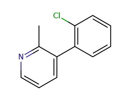 Molecular Structure of 65219-31-0 (Pyridine, 3-(2-chlorophenyl)-2-methyl-)