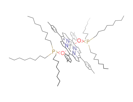 Molecular Structure of 326474-31-1 ((meso-5,10,15,20-tetra-p-tolylporphyrinato)bis(trioctylphosphine oxide)Ti)