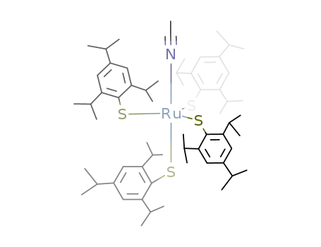{Ru(2,4,6-triisopropylbenzenethiolate)4(CH<sub>3</sub>CN)}