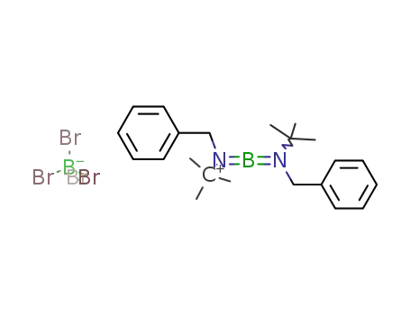 Molecular Structure of 106542-71-6 ({bis(benzyl-tert-butylamino)boron}tetrabromo borate)