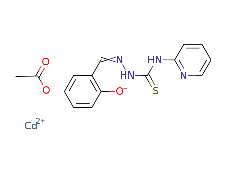 Cd<sup>(2+)</sup>*OC<sub>6</sub>H<sub>4</sub>CHNNHC(S)NHC<sub>5</sub>H<sub>4</sub>N<sup>(1-)</sup>*CH<sub>3</sub>CO<sub>2</sub><sup>(1-)</sup>=Cd(OC<sub>6</sub>H<sub>4</sub>CHNNHC(S)NHC<sub>5</sub>H<sub>4</sub>N)(CH<sub>3</sub>CO<sub>2</sub>)