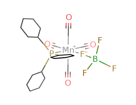 (CO)4(P(C<sub>6</sub>H<sub>11</sub>)3)MnFBF<sub>3</sub>