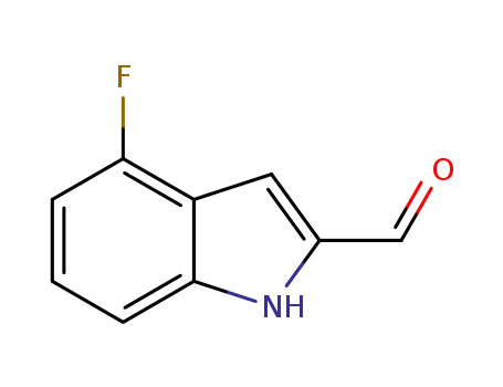 Molecular Structure of 933707-57-4 (4-FLUORO-1H-INDOLE-2-CARBALDEHYDE)