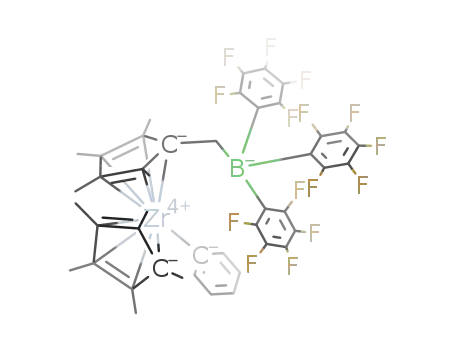 (C<sub>5</sub>(CH<sub>3</sub>)5)(C<sub>5</sub>(CH<sub>3</sub>)4CH<sub>2</sub>)B(C<sub>6</sub>F<sub>5</sub>)3ZrC<sub>6</sub>H<sub>5</sub>