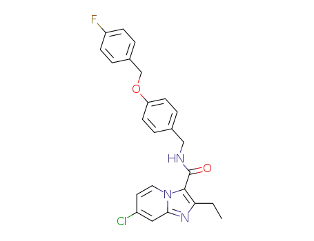 7-chloro-2-ethyl-N-(4-((4-fluorobenzyl)oxy)benzyl)imidazo[1,2-a]pyridine-3-carboxamide