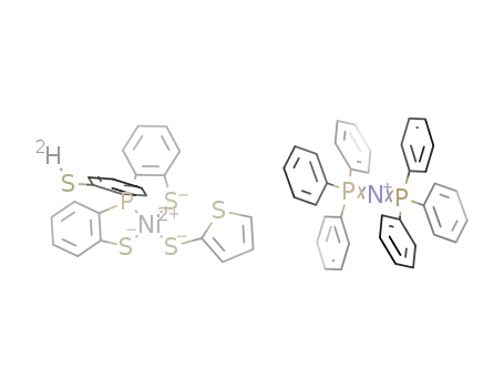 [bis(triphenylphosphoranylidene)ammonium][Ni(2-SC<sub>4</sub>H<sub>3</sub>S)(P(o-C<sub>6</sub>H<sub>4</sub>S)2(o-C<sub>6</sub>H<sub>4</sub>SD))]