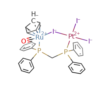 [(cyclopentadienyl)Ru(CO)(μ-bis(diphenylphosphino)methane)(μ-I)PtI2]