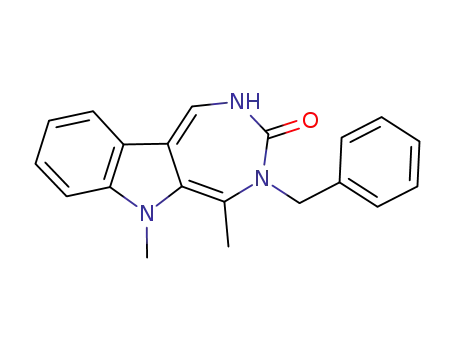 Molecular Structure of 1192284-12-0 (4-benzyl-5,6-dimethyl-4,6-dihydro[1,3]diazepino[5,6-b]indol-3(2H)-one)