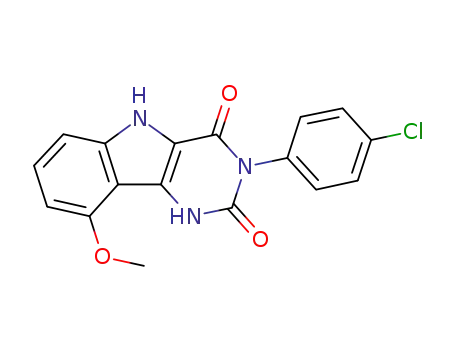 9-methoxy-3-(4-chlorophenyl)-1H-pyrimido[5,4-b]-indole-2,4(3H,5H)-dione