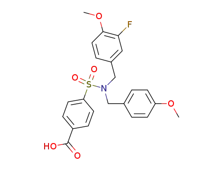 4-(N-(3-fluoro-4-methoxybenzyl)-N-(4-methoxybenzyl)sulfamoyl)benzoic acid