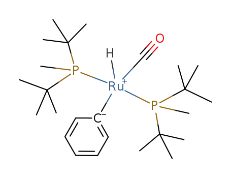 Molecular Structure of 162291-59-0 (RuH(C<sub>6</sub>H<sub>5</sub>)(CO)(P(C(CH<sub>3</sub>)3)2CH<sub>3</sub>)2)