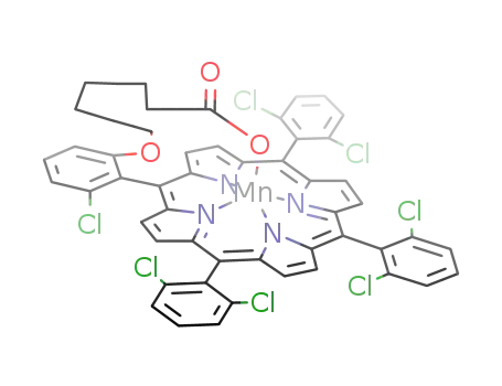 Molecular Structure of 151422-07-0 (5-{2-(7-OOC-heptyloxy)-6-chlorophenyl}-10,15,20-tris(2,6-dichlorophenyl)porphyrin Mn(III))