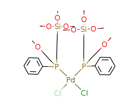 cis-dichlorobis{(2-methoxyethyl)phenyl(3-trimethoxypropyl)phosphane}palladium(II)