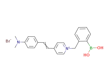 Molecular Structure of 849417-15-8 (Pyridinium,
1-[(2-boronophenyl)methyl]-4-[2-[4-(dimethylamino)phenyl]ethenyl]-,
bromide)